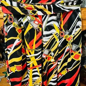 Vibrant Abstract Midi Skirt